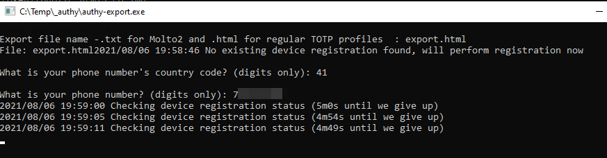 How to transfer TOTP profiles from Authy to a  Token2 hardware token