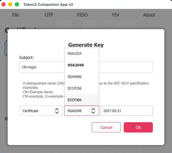 Guide - PIV Login on MacOS